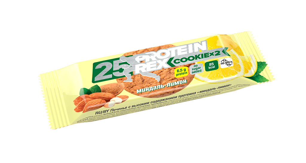 Печенье протеиновое Cookie Миндаль Лимон | 50 г | Protein REX