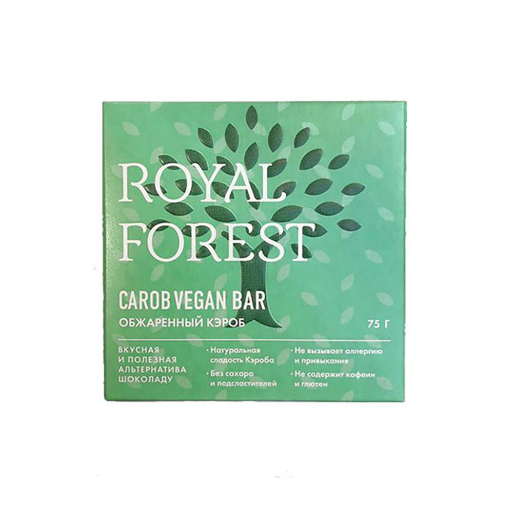 Шоколад Кэроб обжаренный Vegan | 75 г | Royal Forest