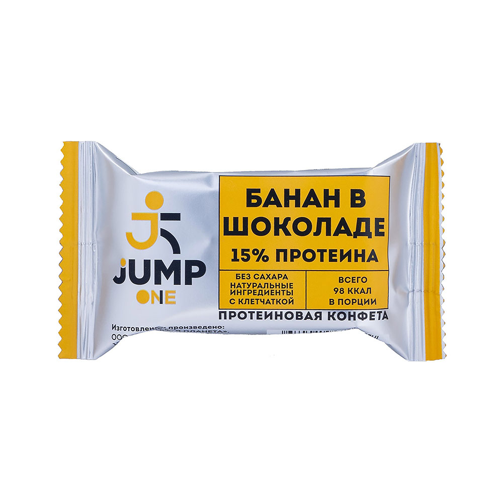 Конфета протеиновая Банан в шоколаде One | 30 г | Jump