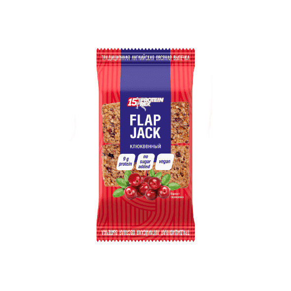 Печенье протеиновое овсяное Flap Jack Клюквенное | 60 г | Protein REX